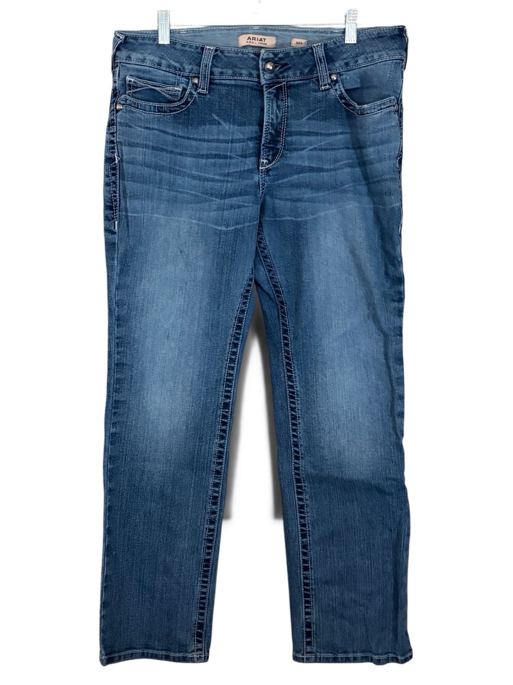 Ariat Medium Wash Mid Rise Straight Leg Jeans